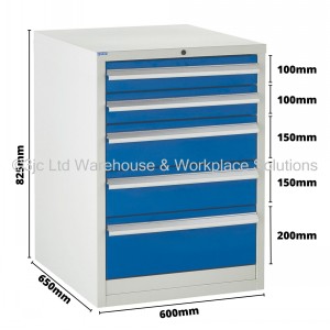Euroslide Storage Cabinet 5 Drawer 825mm Type 2